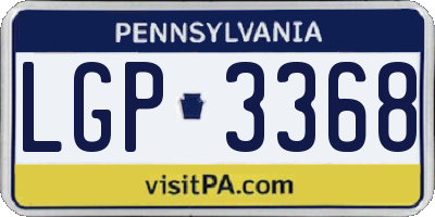 PA license plate LGP3368