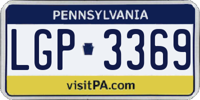 PA license plate LGP3369