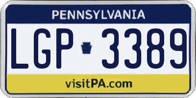 PA license plate LGP3389