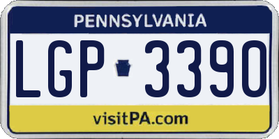 PA license plate LGP3390