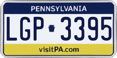 PA license plate LGP3395