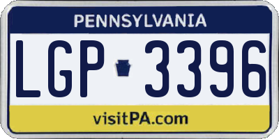 PA license plate LGP3396