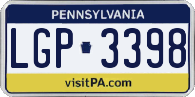 PA license plate LGP3398