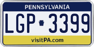 PA license plate LGP3399