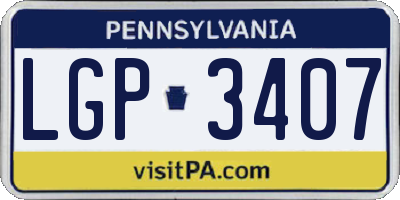 PA license plate LGP3407