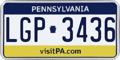 PA license plate LGP3436