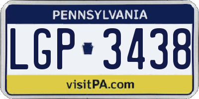 PA license plate LGP3438