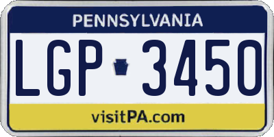 PA license plate LGP3450