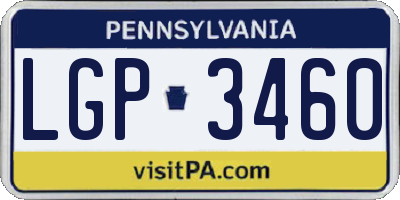PA license plate LGP3460