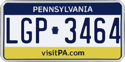PA license plate LGP3464