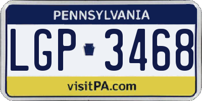 PA license plate LGP3468