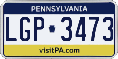 PA license plate LGP3473