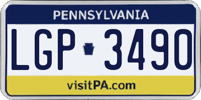PA license plate LGP3490