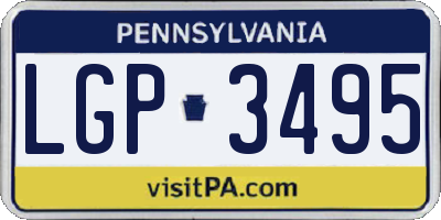 PA license plate LGP3495