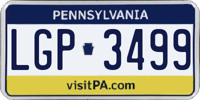 PA license plate LGP3499