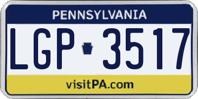 PA license plate LGP3517