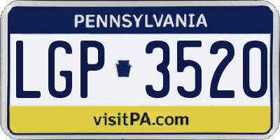 PA license plate LGP3520