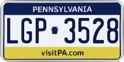 PA license plate LGP3528