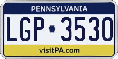 PA license plate LGP3530