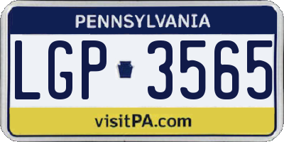 PA license plate LGP3565
