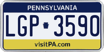 PA license plate LGP3590