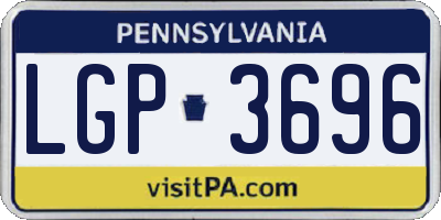PA license plate LGP3696