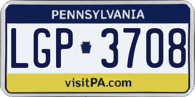 PA license plate LGP3708