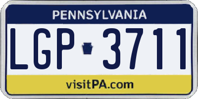 PA license plate LGP3711