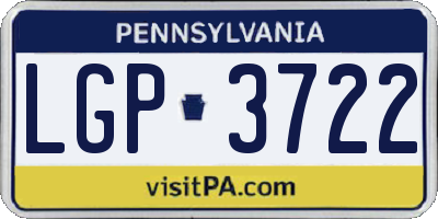 PA license plate LGP3722