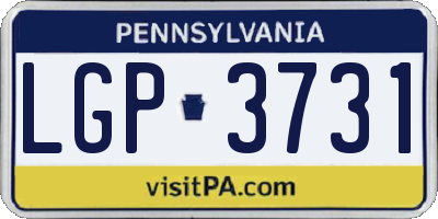 PA license plate LGP3731