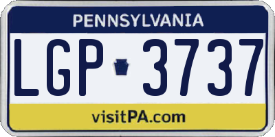 PA license plate LGP3737