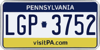 PA license plate LGP3752
