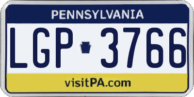 PA license plate LGP3766