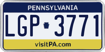 PA license plate LGP3771