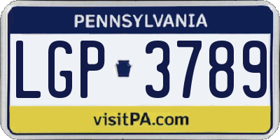 PA license plate LGP3789