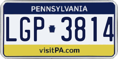 PA license plate LGP3814