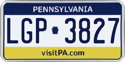 PA license plate LGP3827