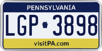 PA license plate LGP3898