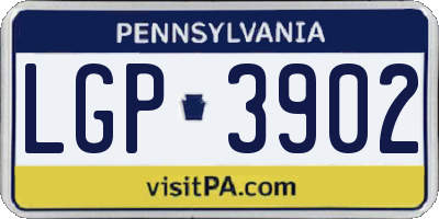 PA license plate LGP3902