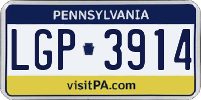 PA license plate LGP3914