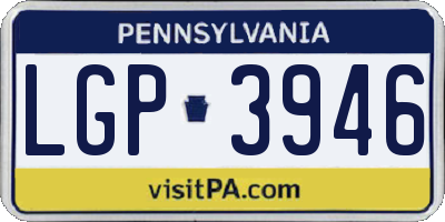 PA license plate LGP3946