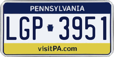 PA license plate LGP3951