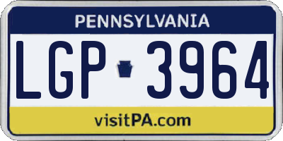 PA license plate LGP3964