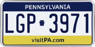 PA license plate LGP3971