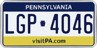 PA license plate LGP4046
