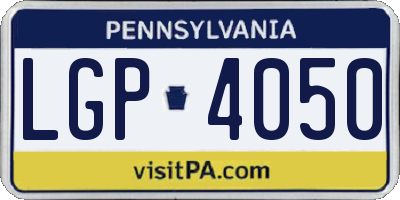 PA license plate LGP4050