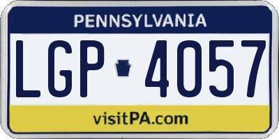 PA license plate LGP4057