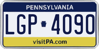 PA license plate LGP4090