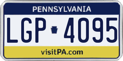 PA license plate LGP4095