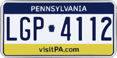 PA license plate LGP4112